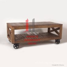 Natural Wooden Plasma with iron wheels